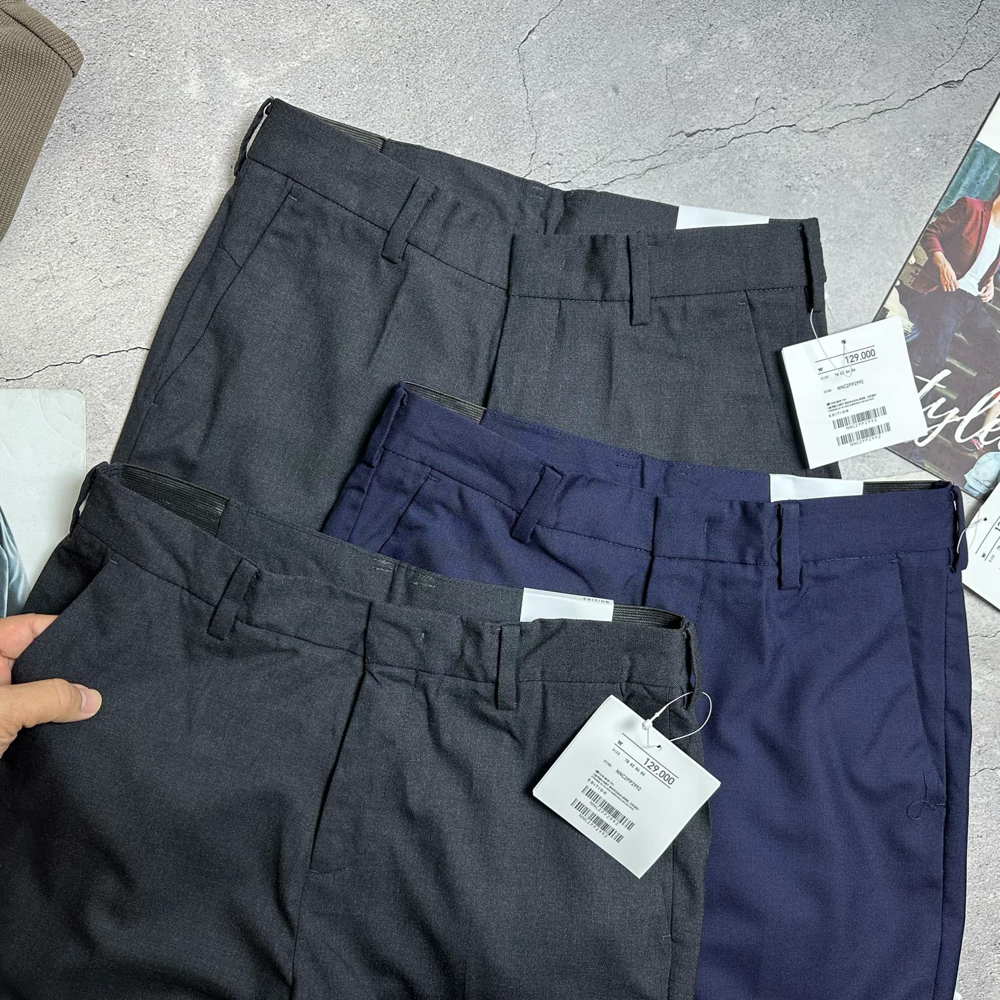 QUẦN VẢI EDI.TION CẠP CHUN SLIM 2998