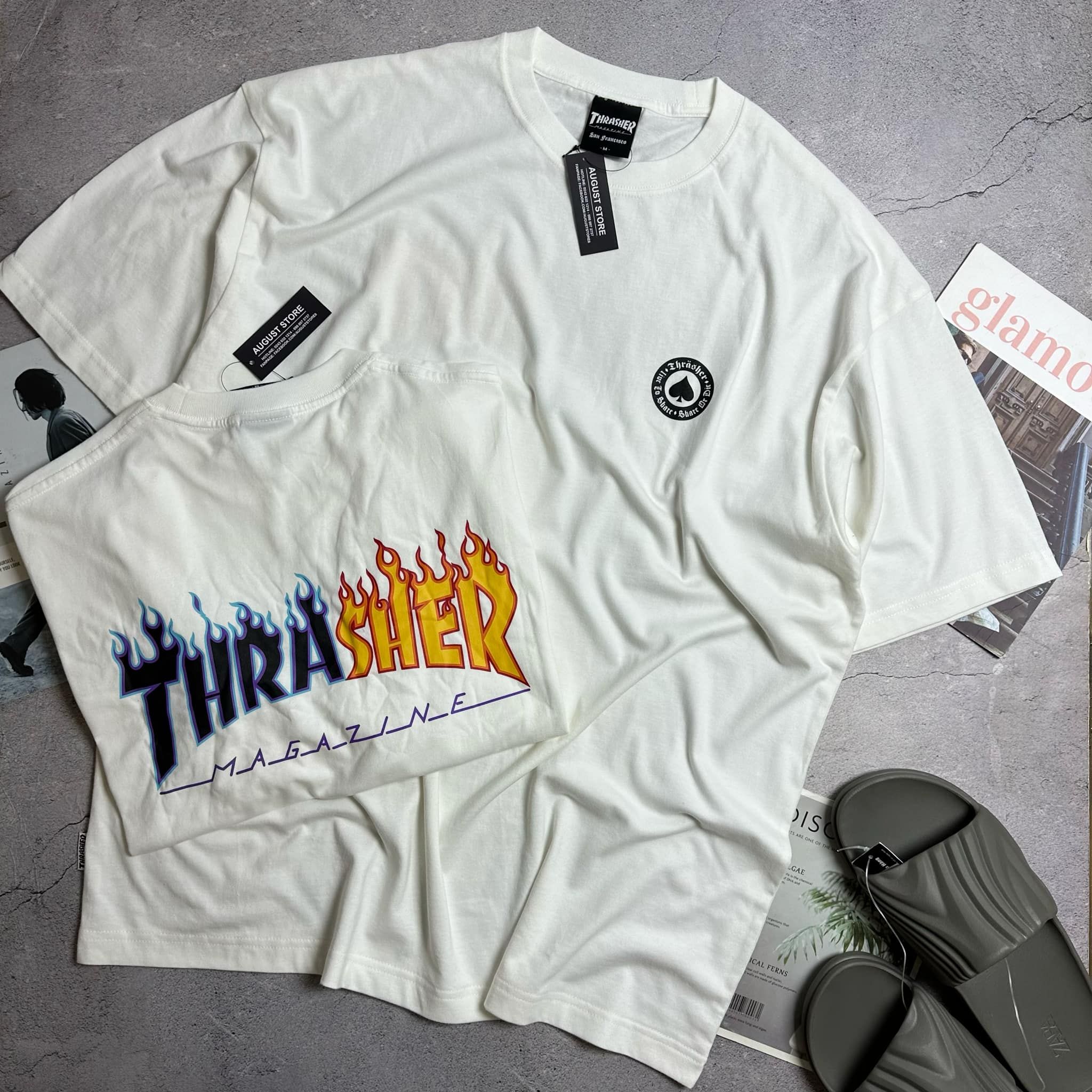 ÁO CT THRA.SHER IN CHỮ LỬA 5033