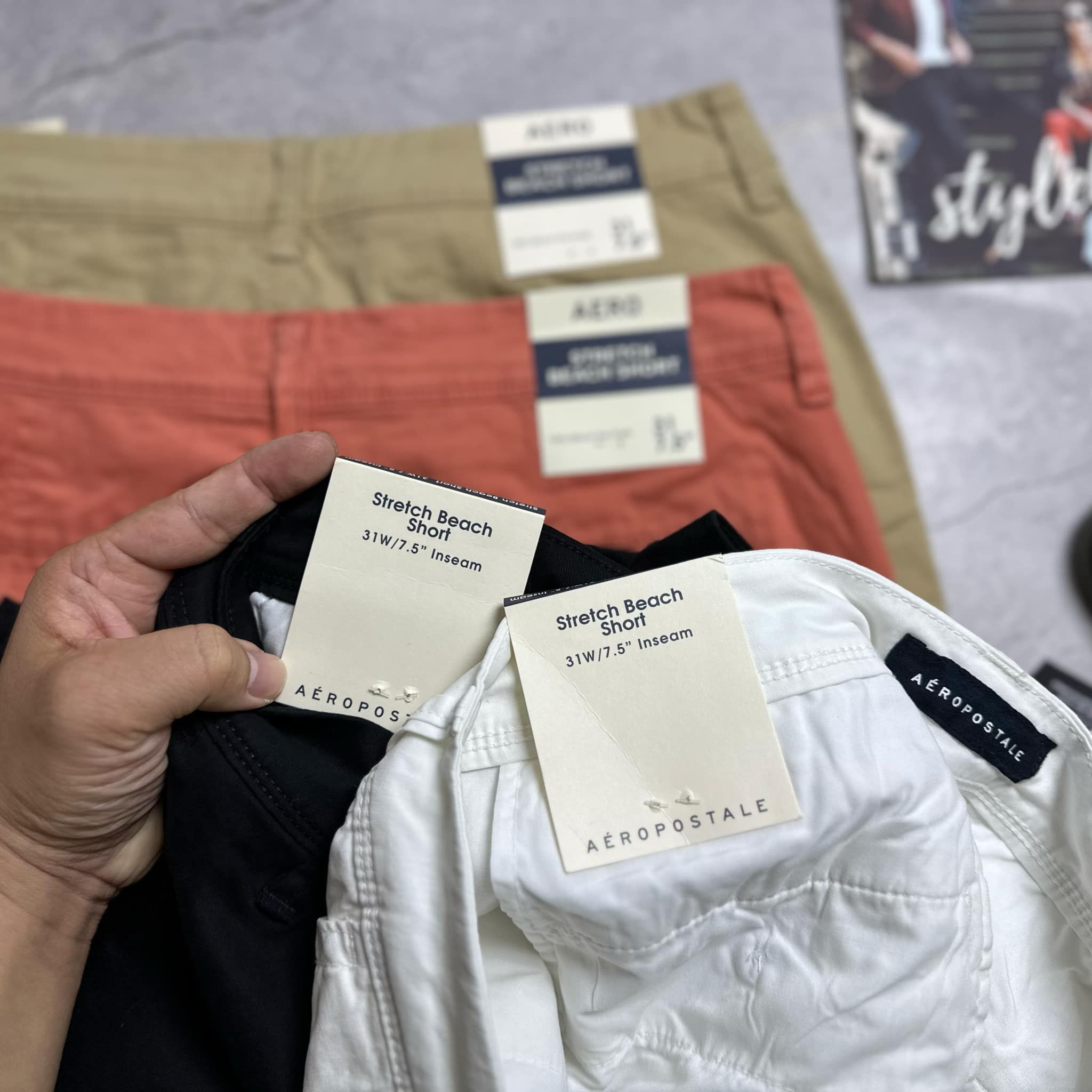 SHORT KAKI AERO.POSTALE BEACH 4232