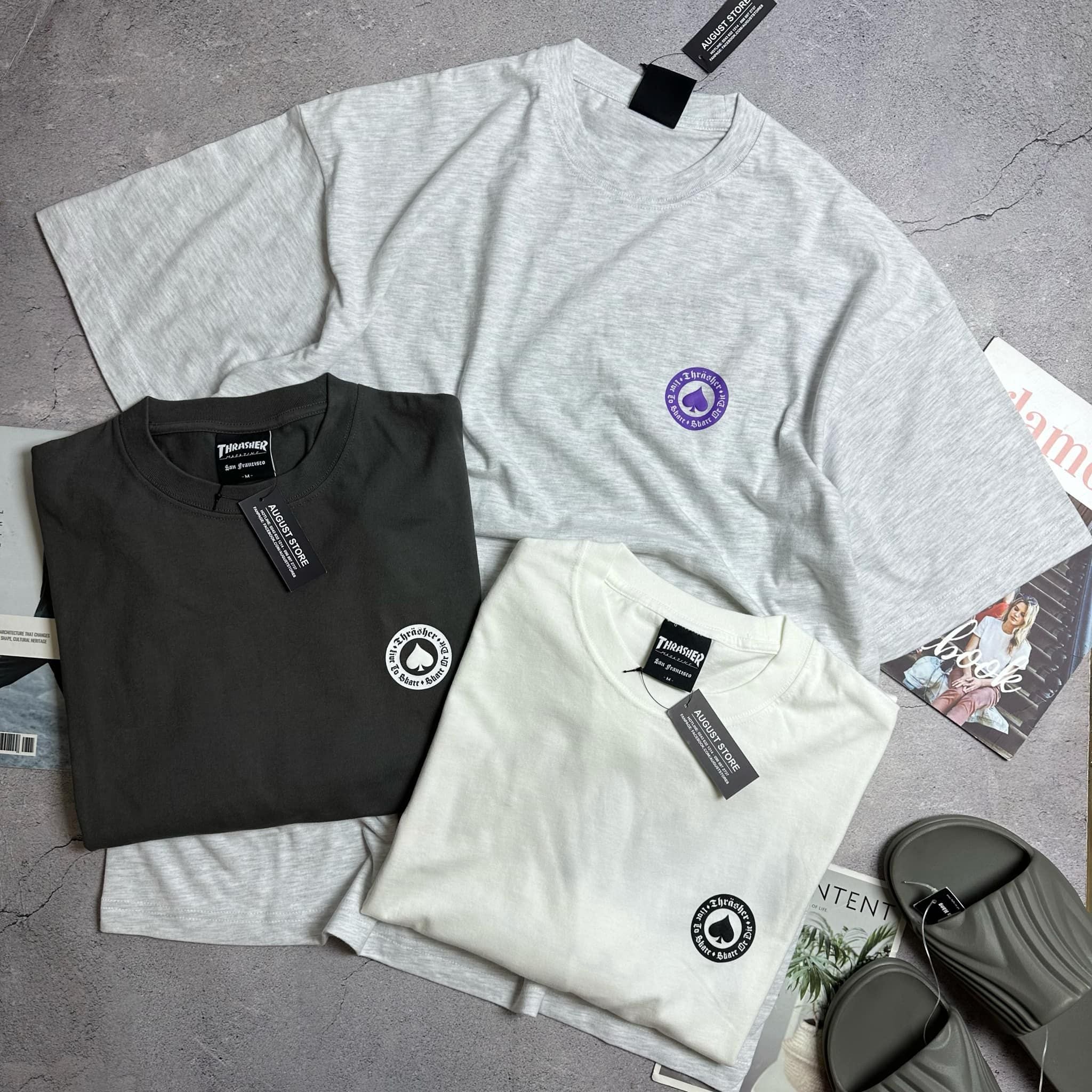 ÁO CT THRA.SHER IN CHỮ LỬA 5033