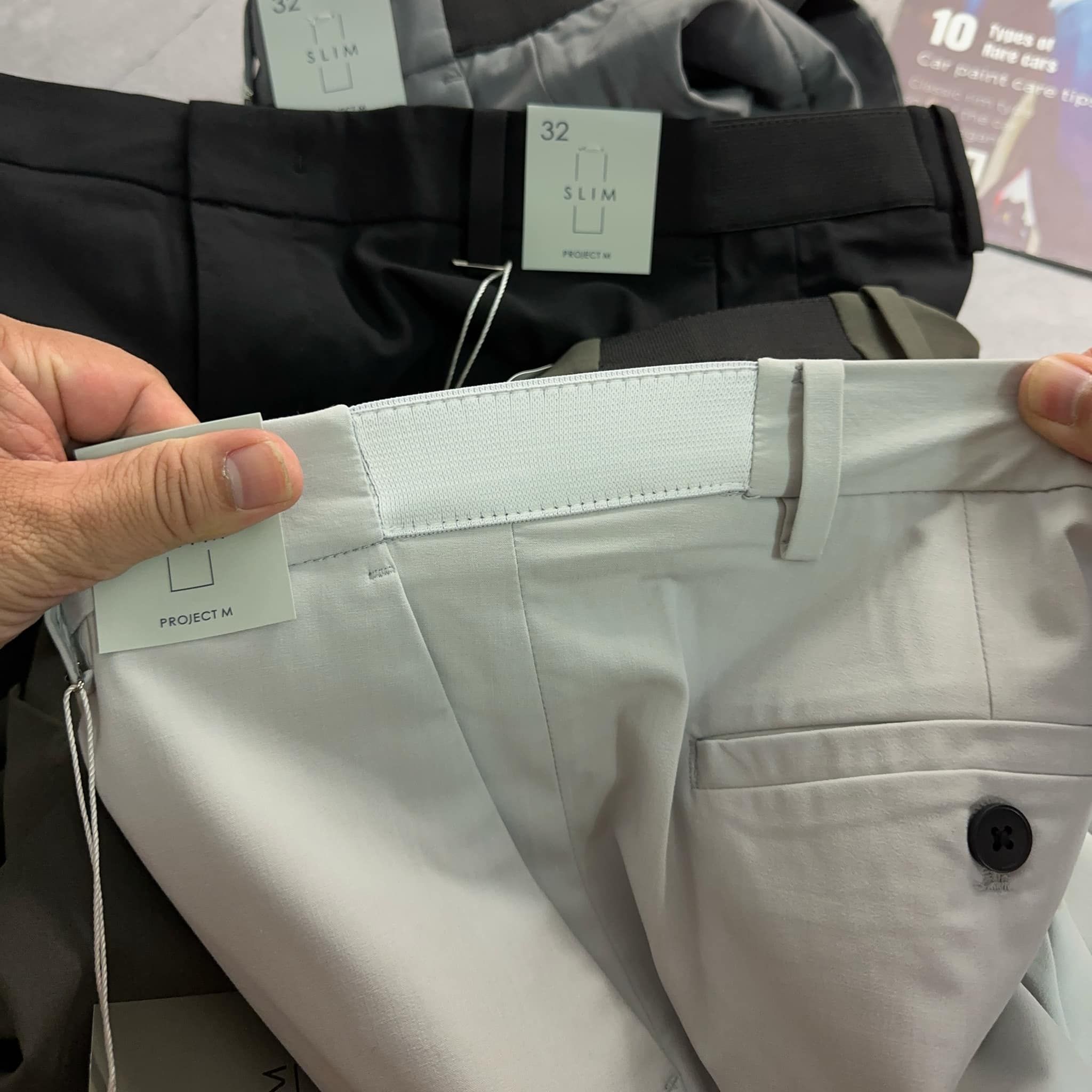 QUẦN VẢI PRO.JECT M CẠP CHUN SLIM 2186