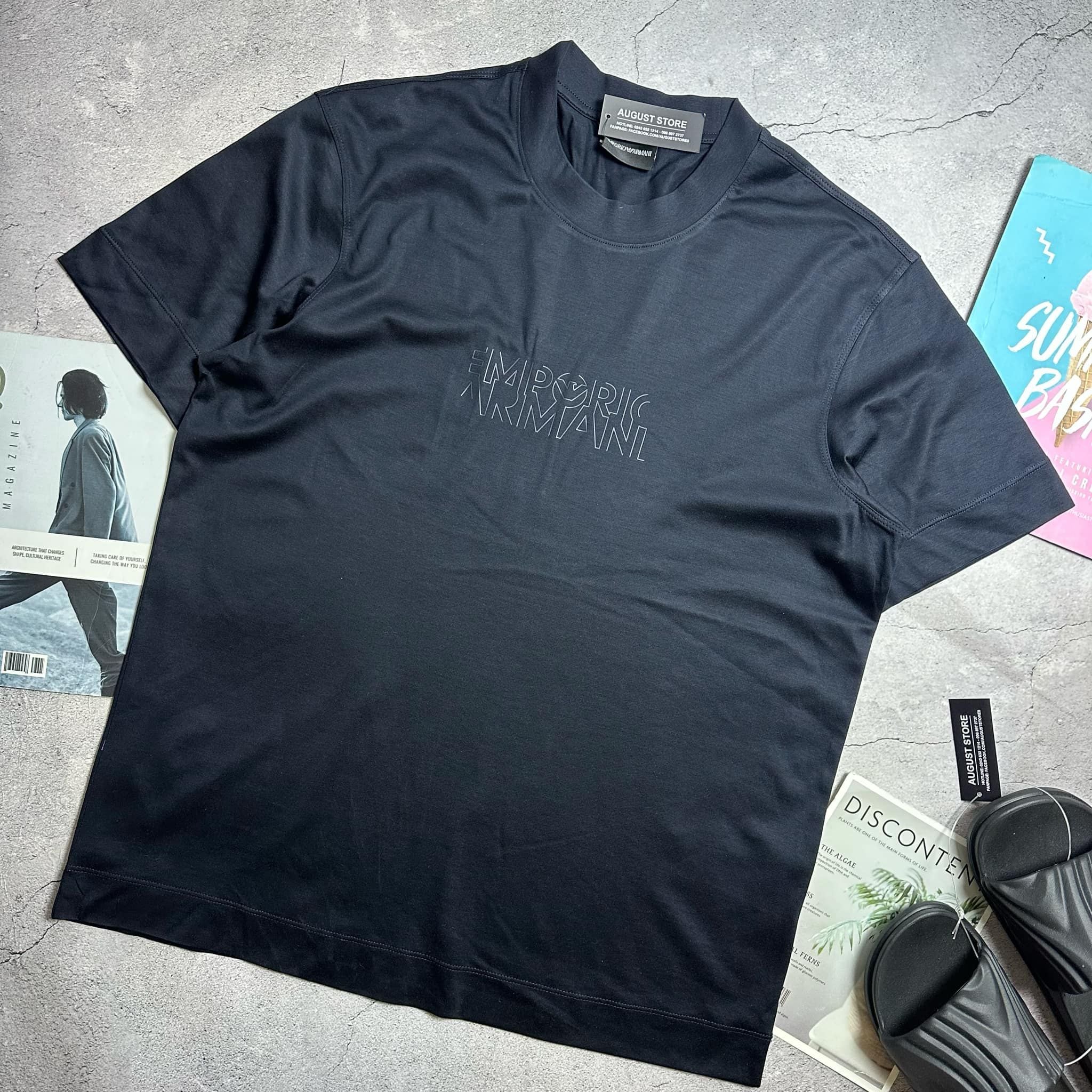 ÁO CT ARMANI LOGO VẢI TENCEL 3632