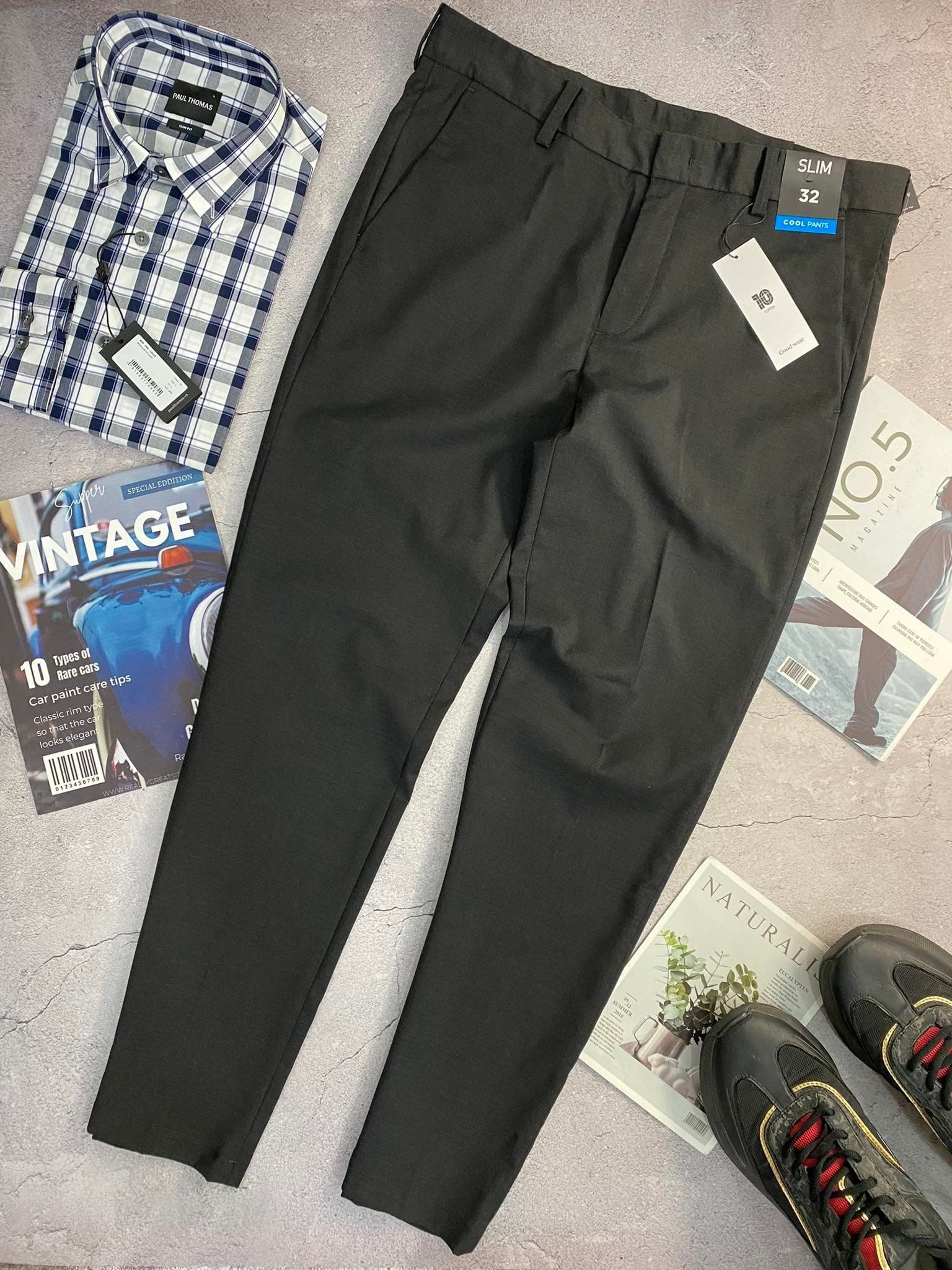 QUẦN VẢI DÁNG SLIM FIT TOP.TEN 2377