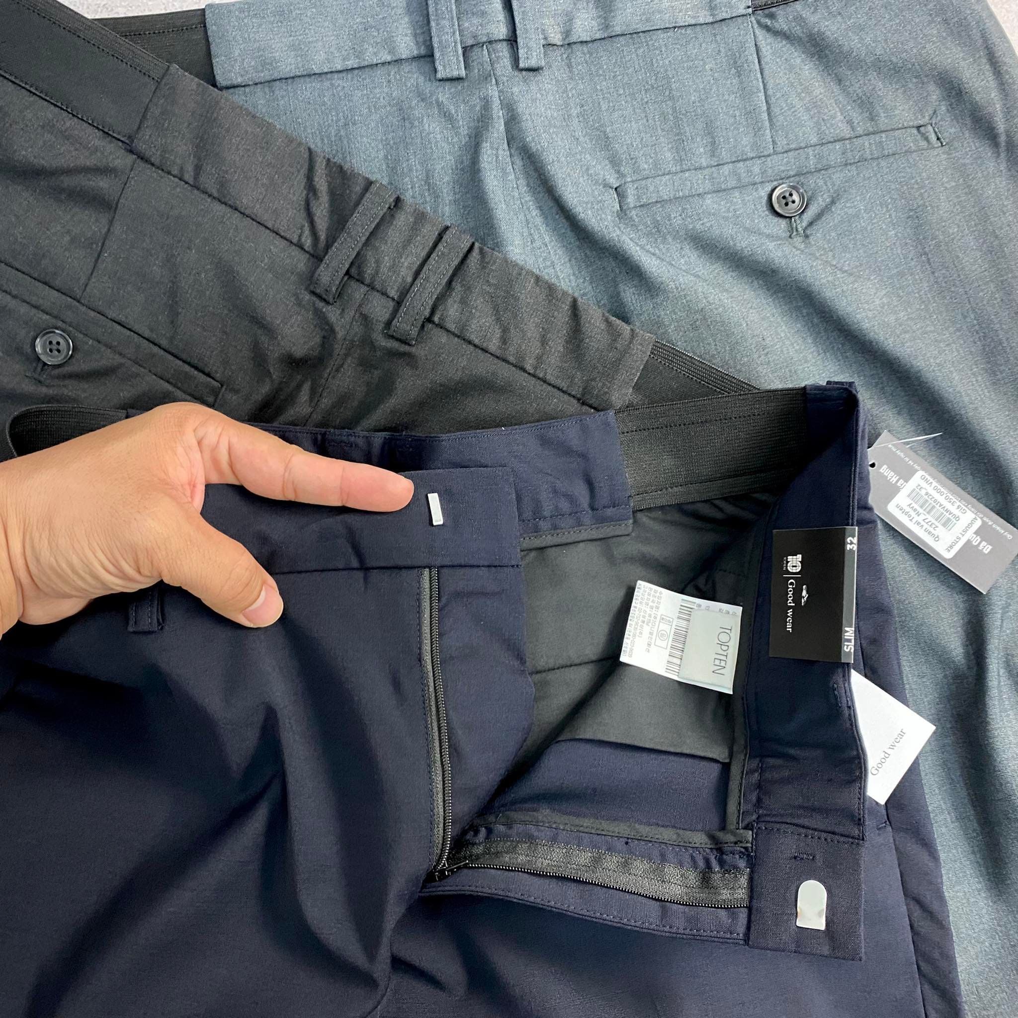 QUẦN VẢI DÁNG SLIM FIT TOP.TEN 2377