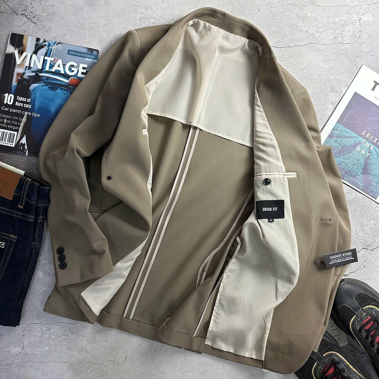 BLAZER MỎNG 1 LỚP DRAWFIT 8003