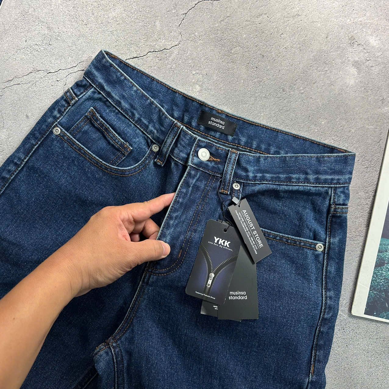 JEAN MU.SINSA XANH INDIGO STRAIGHT 8332