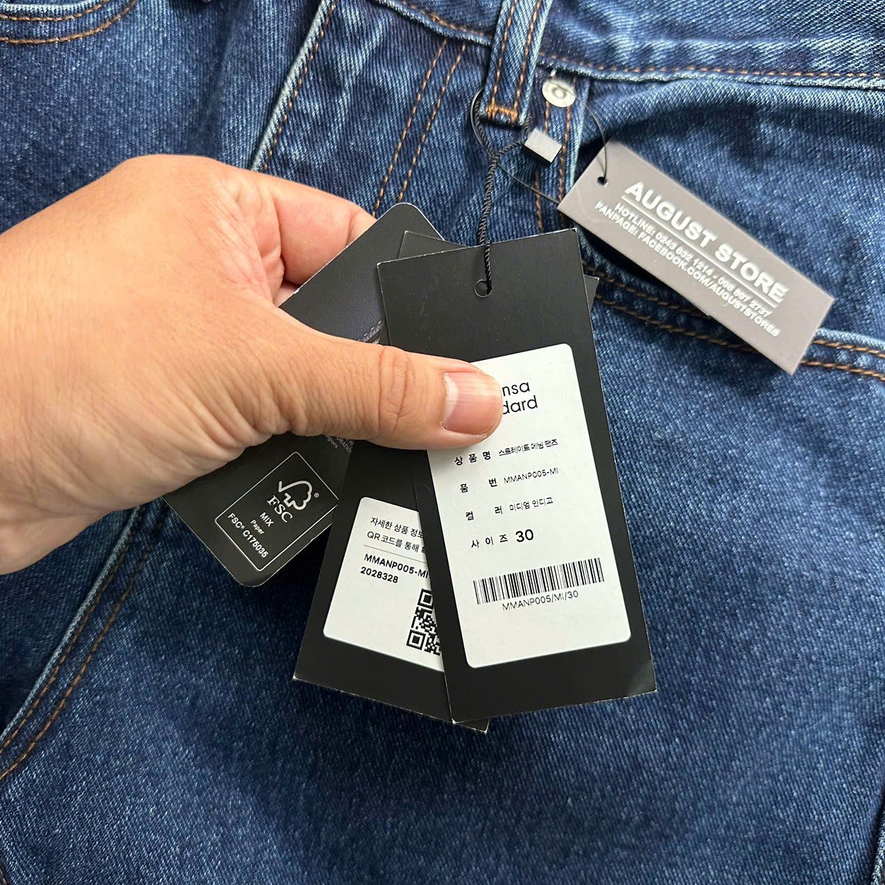 JEAN MU.SINSA XANH INDIGO STRAIGHT 8332