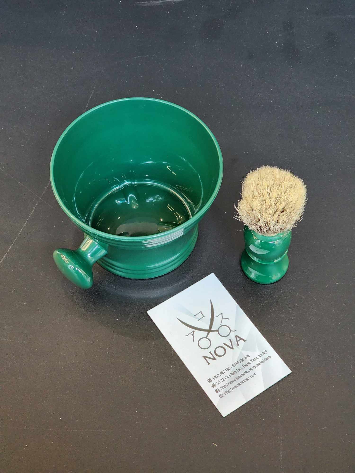  Bộ bát + chổi bôi bọt cạo râu 