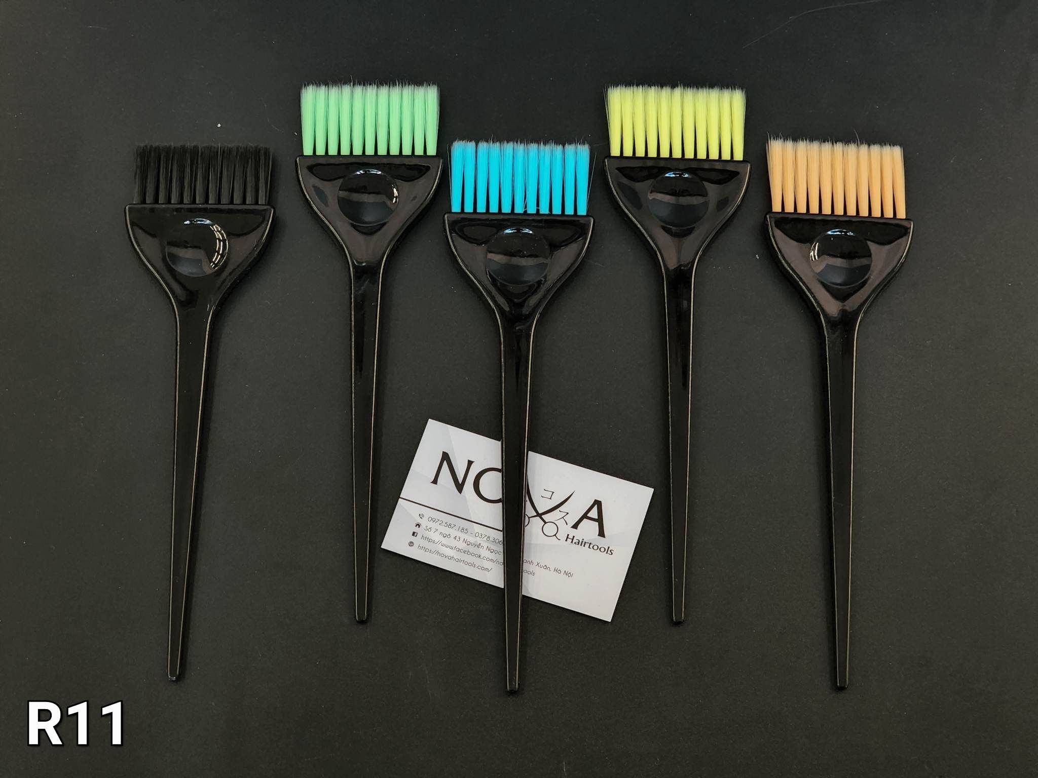  Shkalli - Chổi nhuộm 1 đầu R11P (Cán đen) 