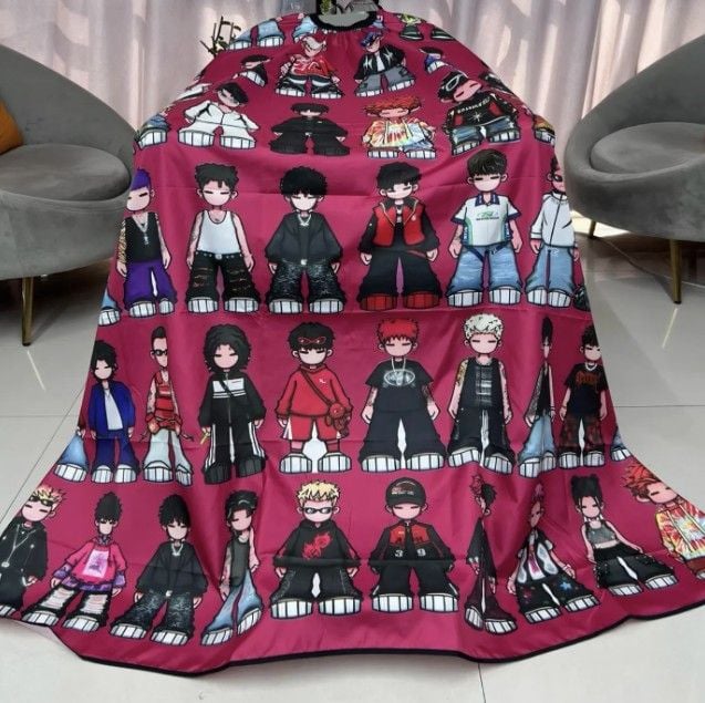  Áo cắt barber họa tiết Chibi 