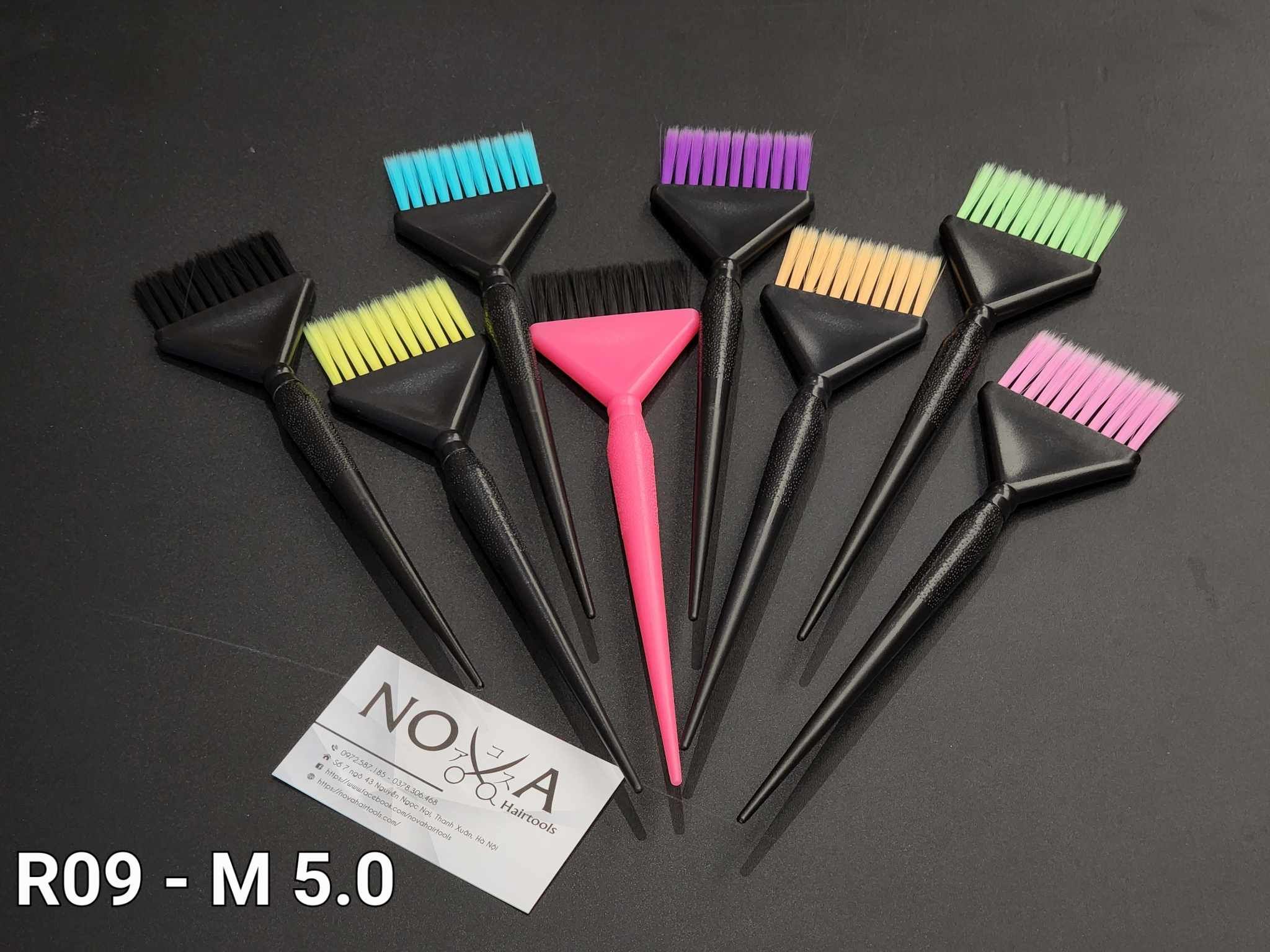  Shkalli  - Chổi nhuộm 1 đầu  R09 (M) Cán đen 