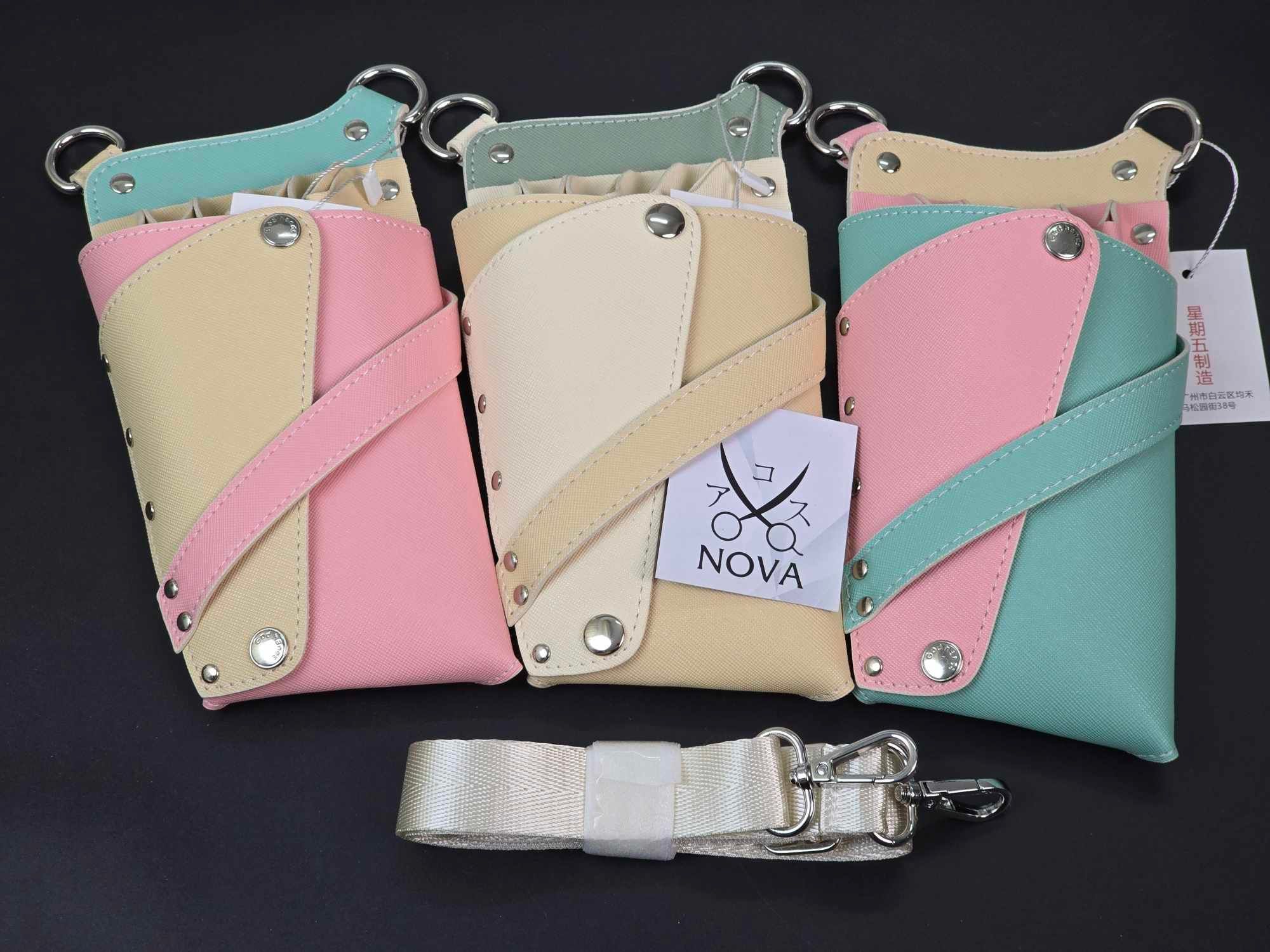  Bao kéo đai chéo Pastel 