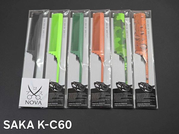  SAKA Lược KC60 (chuôi nhọn nhựa) (22cm) 