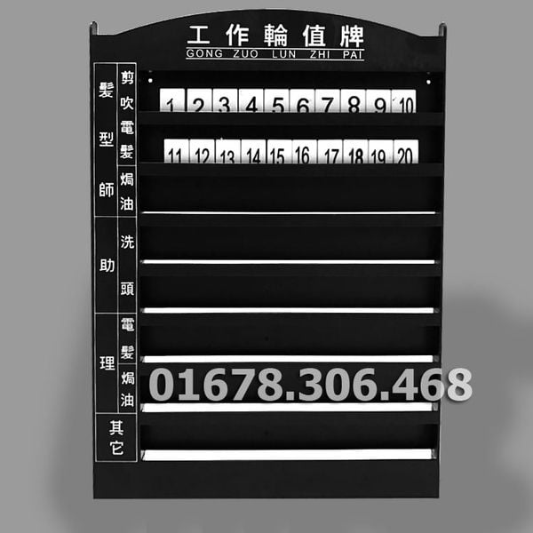  Bảng xếp số dành cho salon 