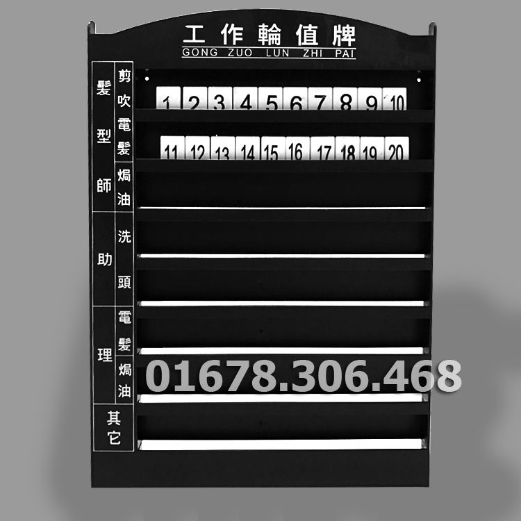  Bảng xếp số dành cho salon 