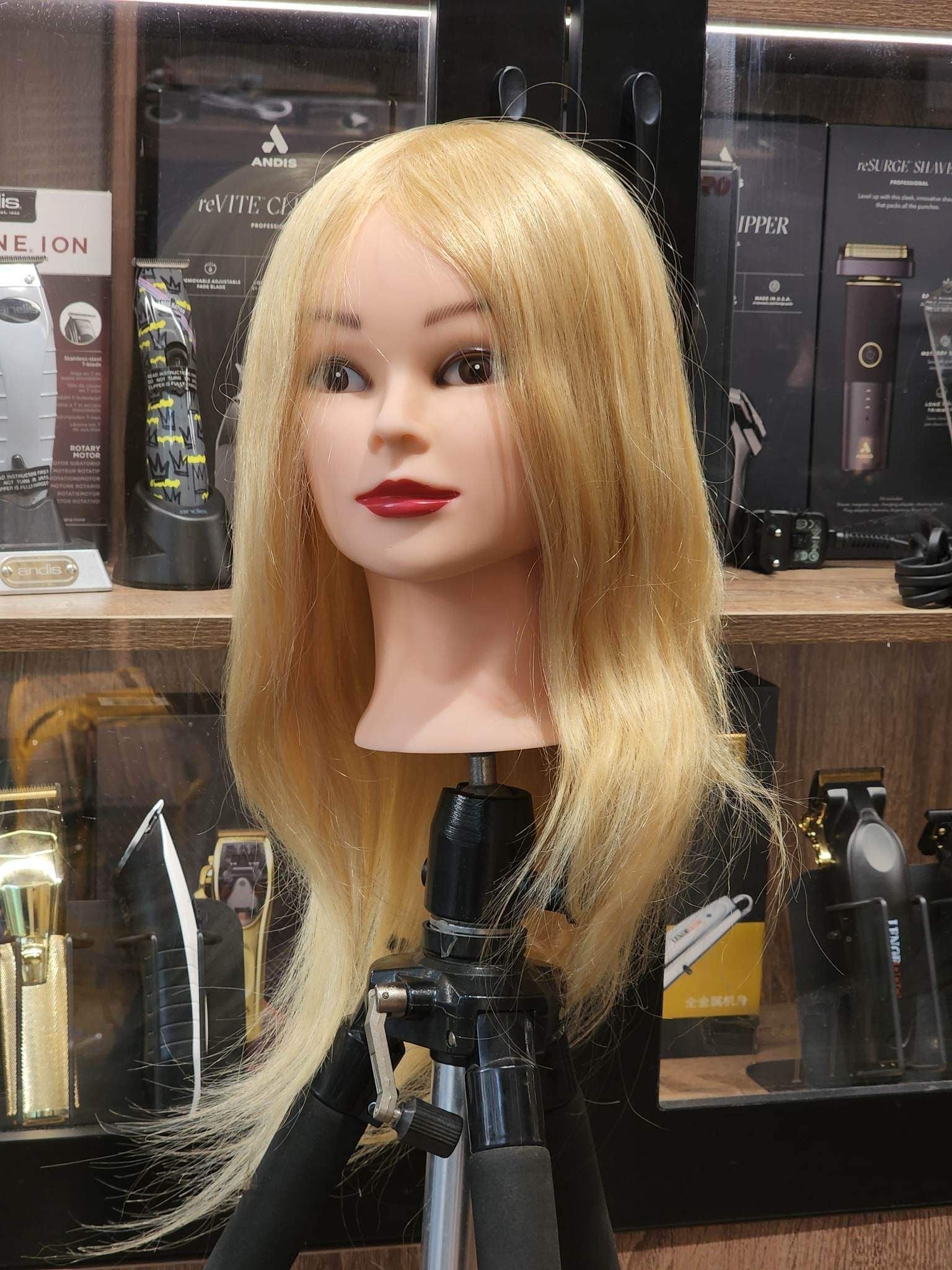  Đầu canh nữ tóc 100% tóc thật 