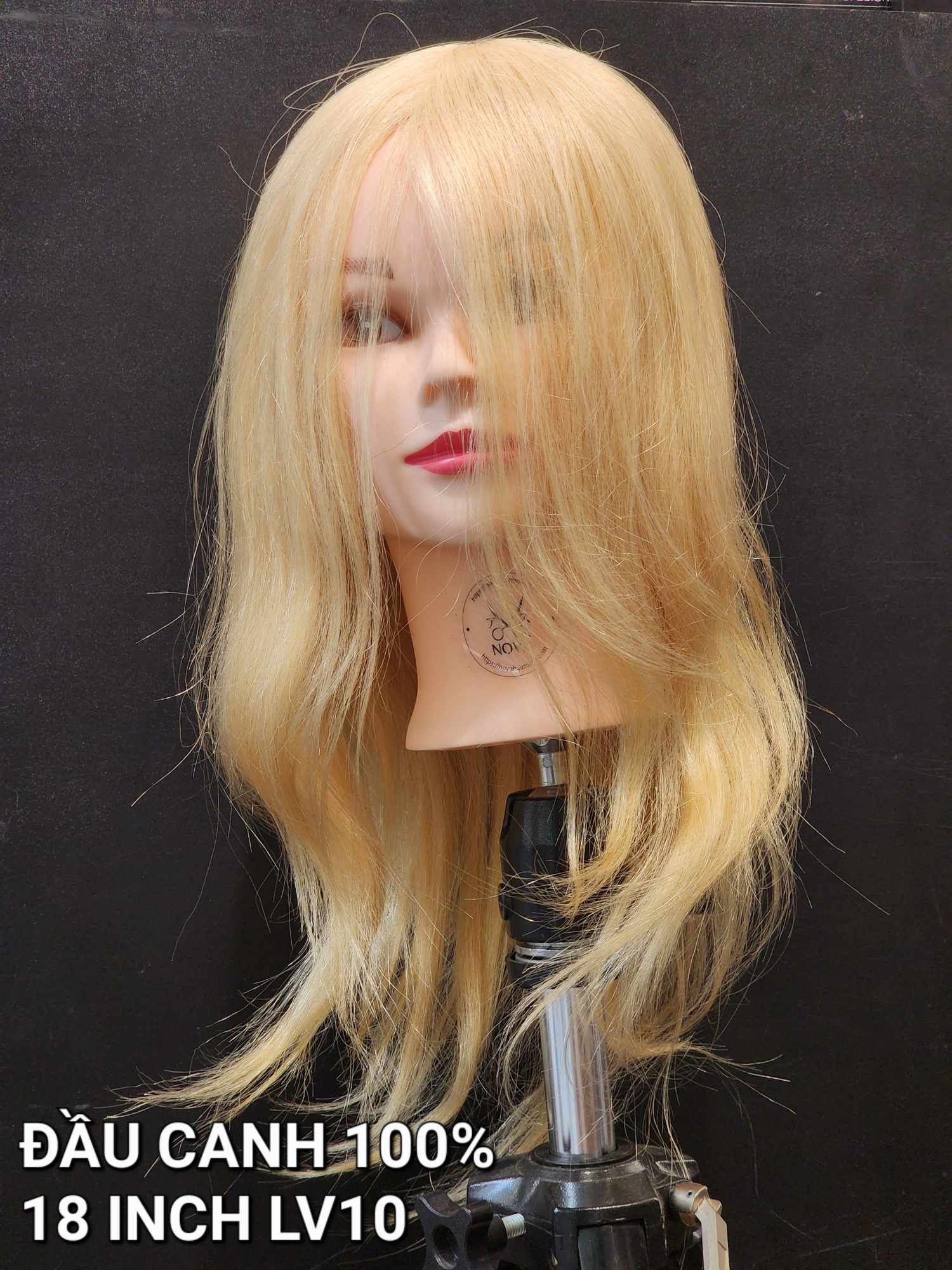  Đầu canh nữ tóc 100% tóc thật 