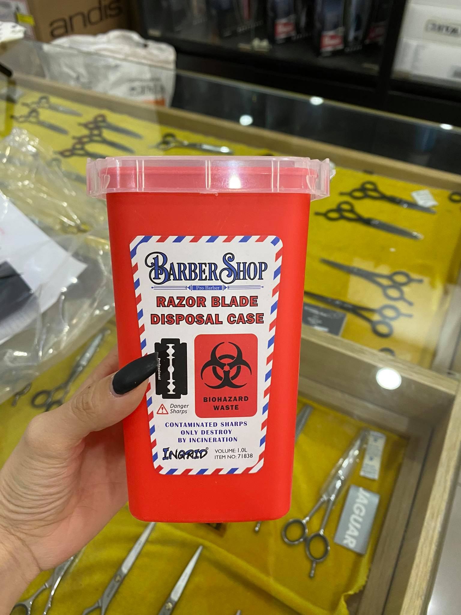  Hộp đựng lưỡi lam Barber Shop 