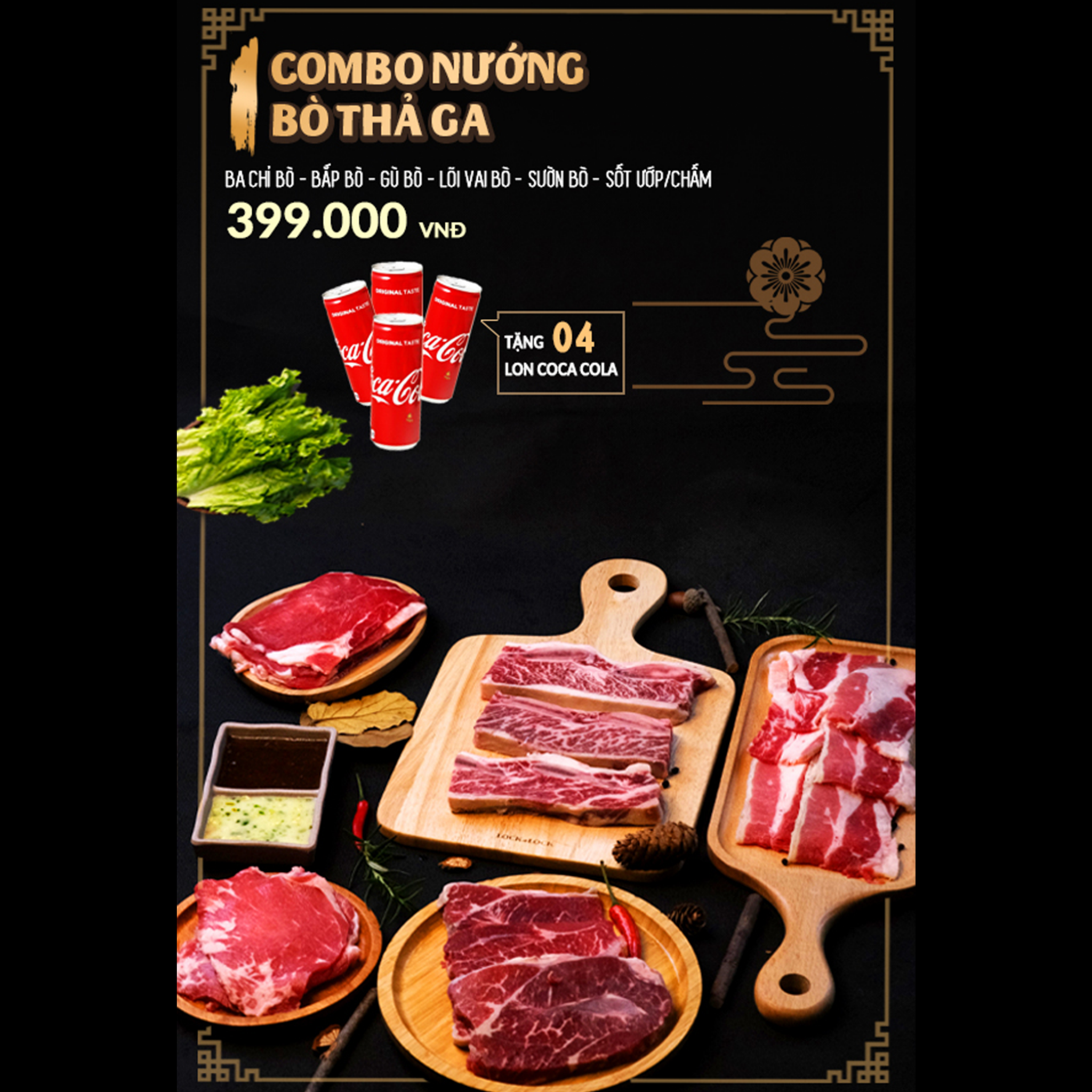  Combo nướng bò thả ga 