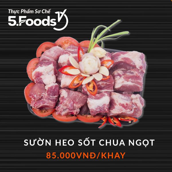  Sườn heo sốt chua ngọt (sơ chế) 