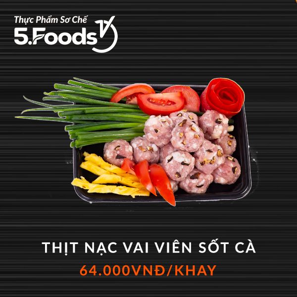  Thịt nạc vai viên sốt cà (sơ chế) 