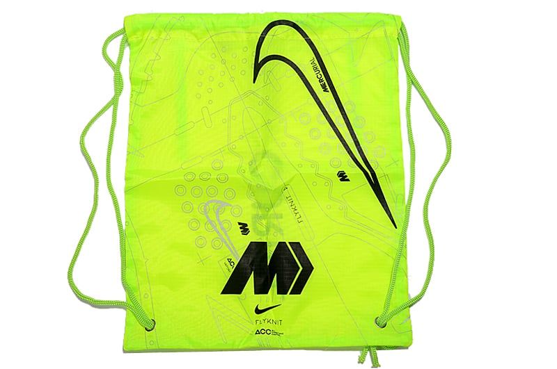 Túi rút đựng giày đá banh Nike Mercurial xanh dạ quang
