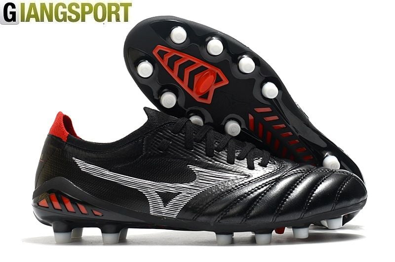 Giày sân cỏ tự nhiên Mizuno Morelia Neo III đen FG
