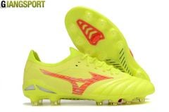 Giày sân cỏ tự nhiên Mizuno Morelia Neo IV vàng FG