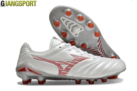 Giày sân cỏ tự nhiên Mizuno Morelia Neo IV trắng xám FG
