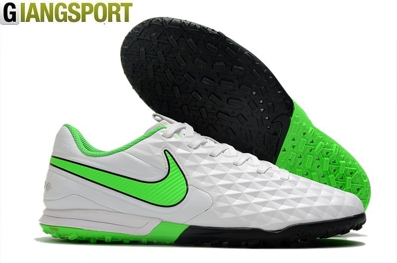 Giày sân cỏ nhân tạo Nike Tiempo Legend VIII Pro trắng xanh TF