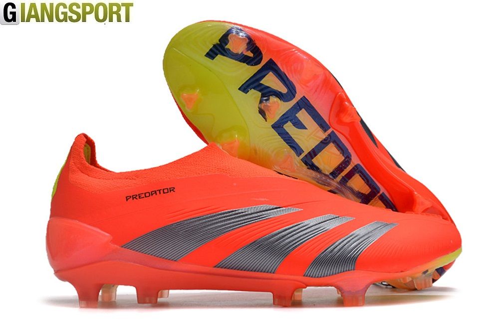 Giày sân cỏ tự nhiên Adidas Predator Accuracy+ đỏ không dây FG