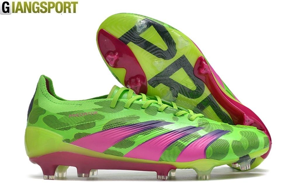 Giày sân cỏ tự nhiên Adidas Predator Accuracy+ xanh có dây FG