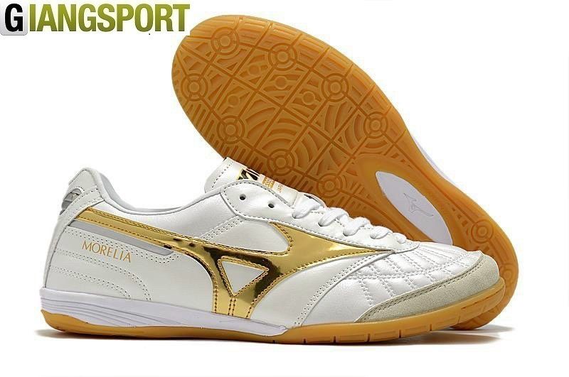 Giày sân futsal Mizuno Morelia sọc vàng IC