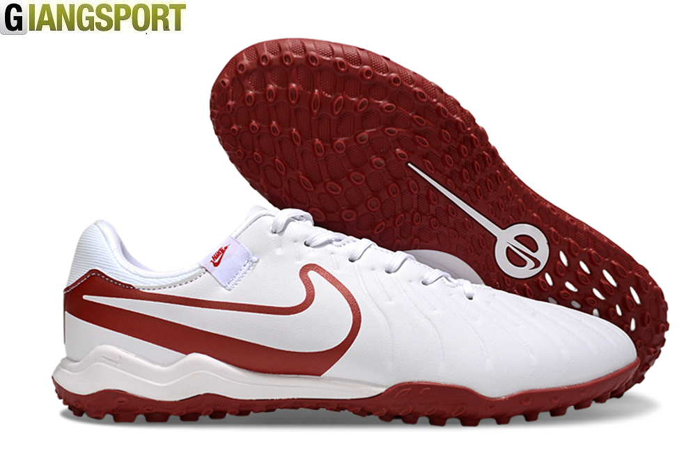 Giày sân cỏ nhân tạo Nike Tiempo Legend 10 trắng đỏ đế TF