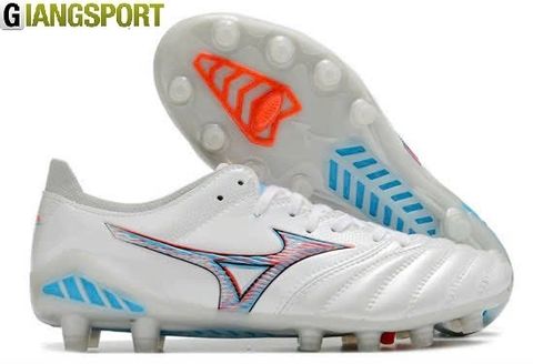 Giày sân cỏ tự nhiên Mizuno Morelia Neo III trắng FG