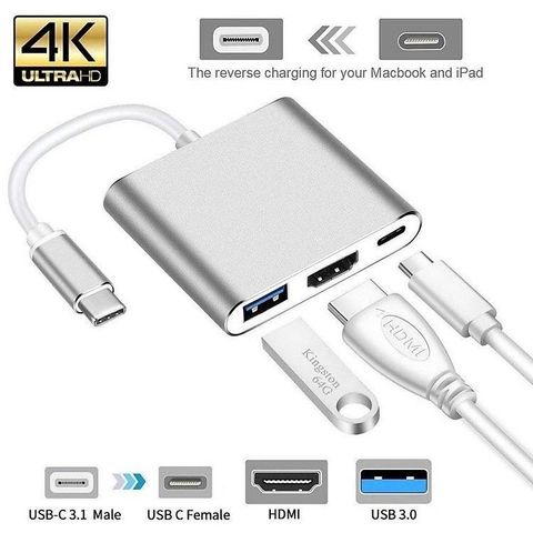 Cáp chuyển đổi 4in1 từ TypeC sang HDMI/USB/TypeC