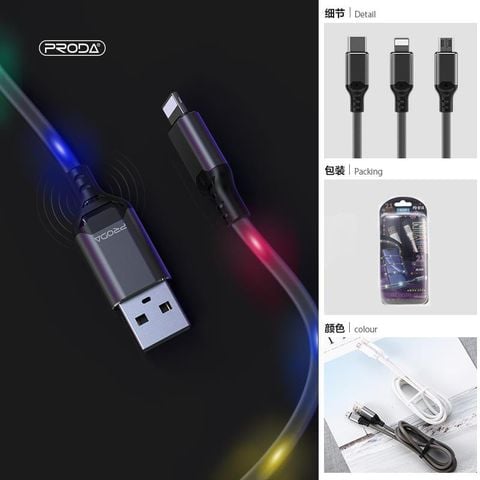 Cáp phát sáng Remax PD-B14 Micro/TypeC