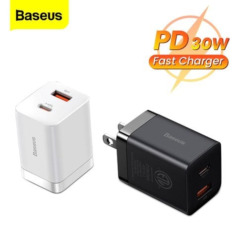 Củ sạc nhanh Baseus 30w 2 cổng (USB+TypeC) CCSUPP-D01