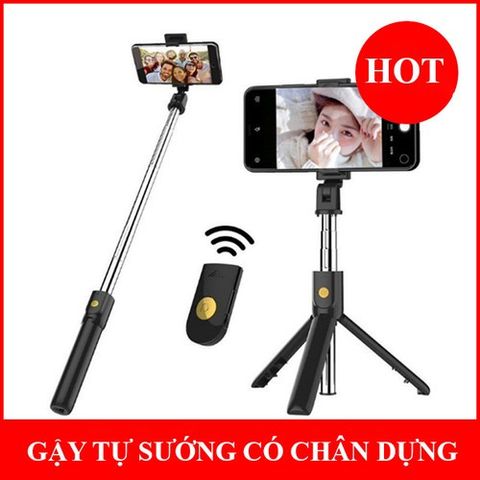 Gậy tự sướng bluetooth kiêm chân máy ảnh tripod K07