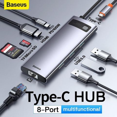 Bộ chuyển đổi Baseus CAHUB-CV0G 8in1