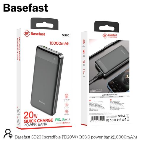 Sạc dự phòng 20W Basefast SD20 10000mAh - 20000mAh