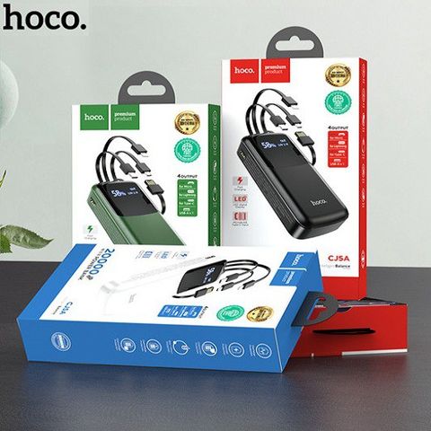 Sạc dự phòng kèm dây 4 đầu Hoco CJ5A 20000mAh