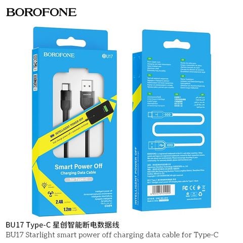 Cáp tự ngắt Borofone BU17 Iphone
