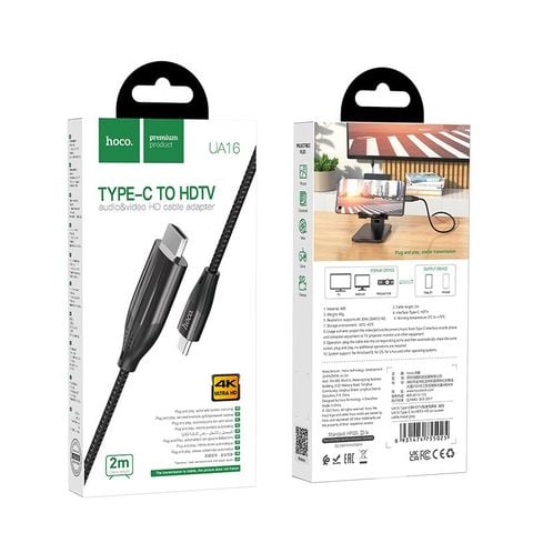 Jack chuyển TypeC - HDMI Hoco UA16 2M 4K