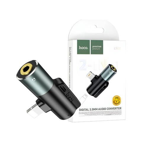 Bộ chuyển đổi Hoco LS32 Lightning ra 3.5 + Lightning