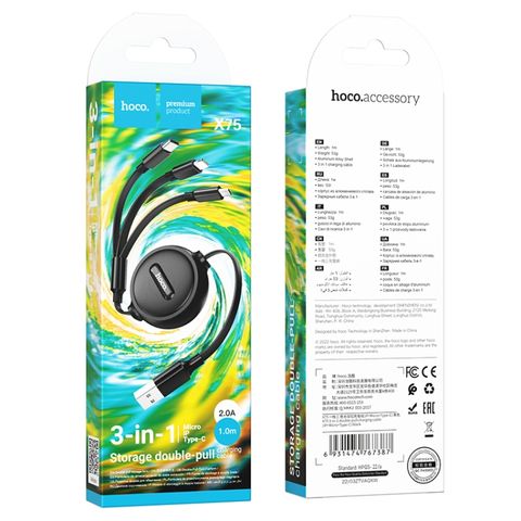Cáp rút 3 đầu Hoco X75