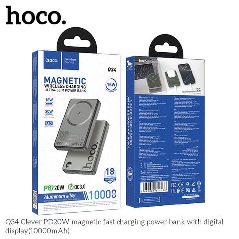 Sạc dự phòng không dây Hoco Q34 PD 20W 10000mAh