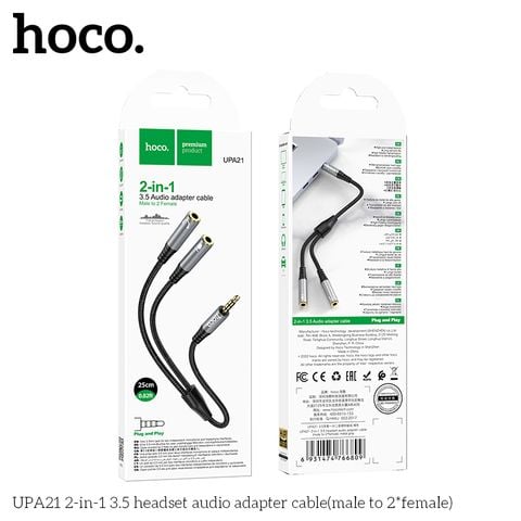 Jack Hoco UPA21 3.5 ra 2 đầu 3.5 (1 đầu đực ra 2 đầu cái)
