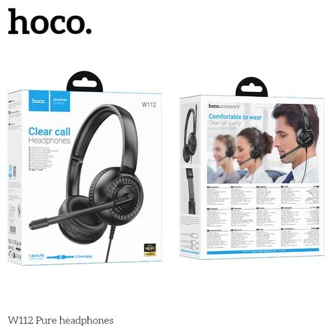 Tai nghe chụp có dây Hoco W112