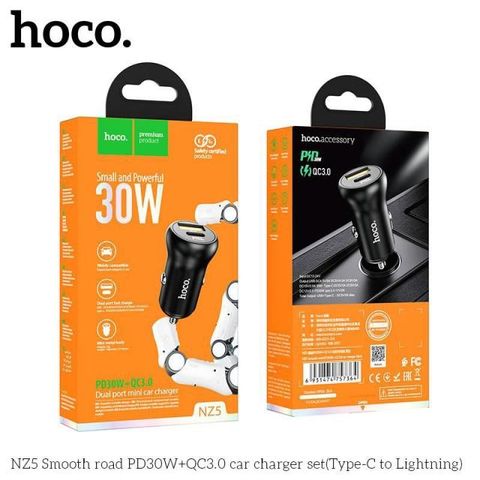 Tẩu sạc nhanh PD 30W Hoco NZ5 2 cổng usb+typec